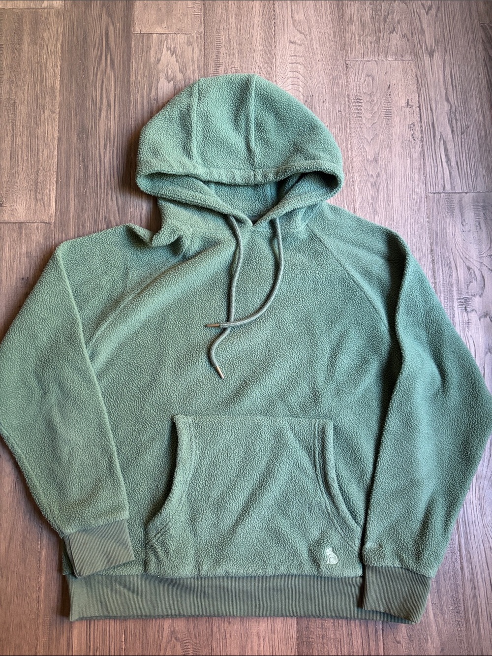 Kuwalla Tee | Cozy Green Hooded Fleece Pullover Size Small Cotton Blend